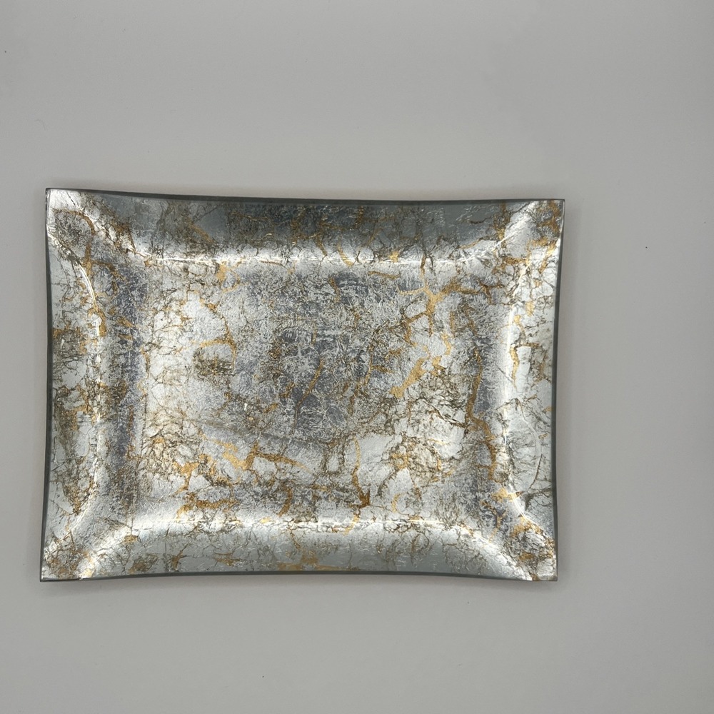 Metal Hammered Tray Square 10"Lx10"Wx5/8"